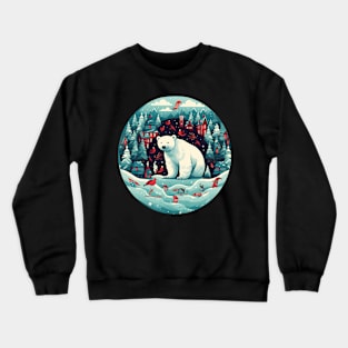 Polar Bear in Ornament, Love Bears Crewneck Sweatshirt